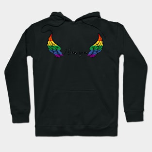 i love you rainbow wings castiel Hoodie